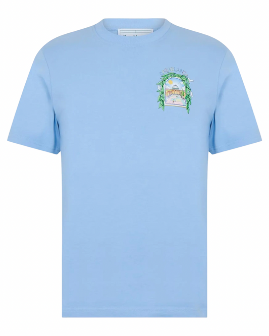 Casablanca T-Shirt Back Print (Blue)