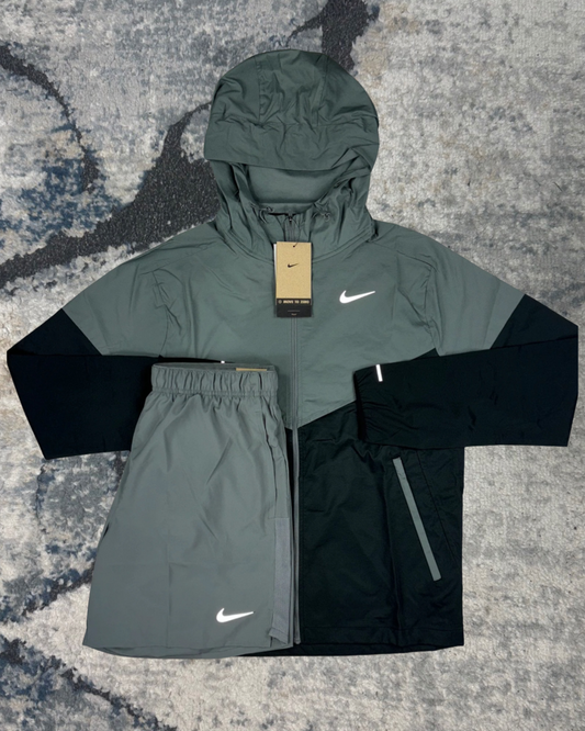 Nike Windrunner Short Set (Grey/Black)
