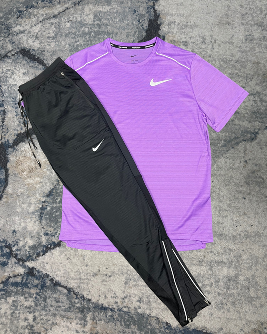 Nike Miler Pants Set (Pink/Black)