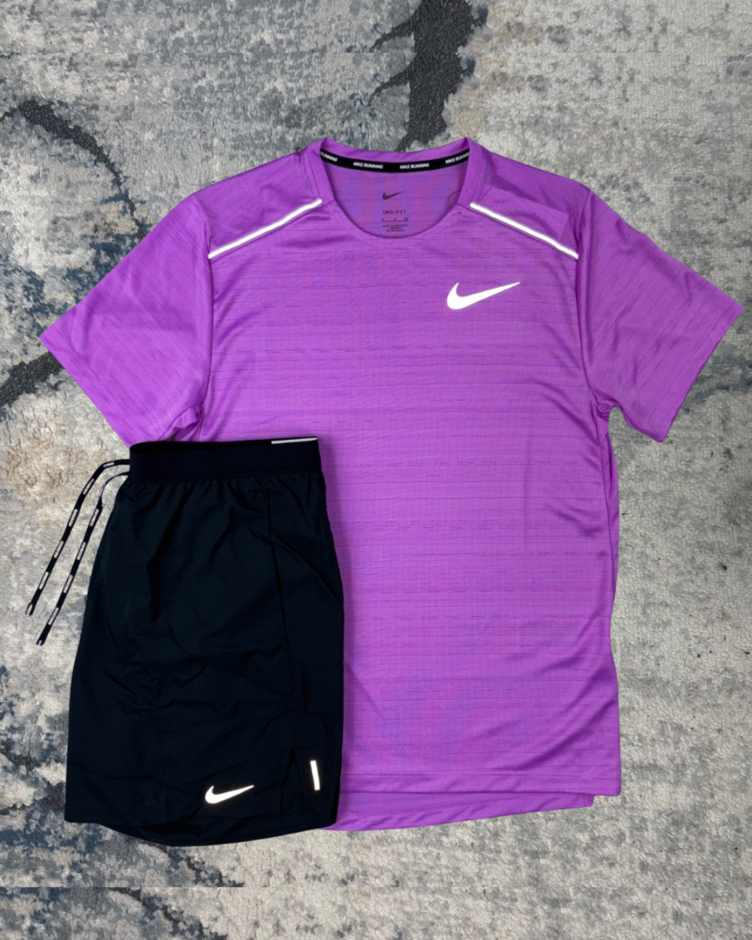 Nike Miler Set (Volt Purple/Black)