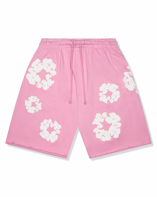 Denim Tear Shorts (Pink/White)