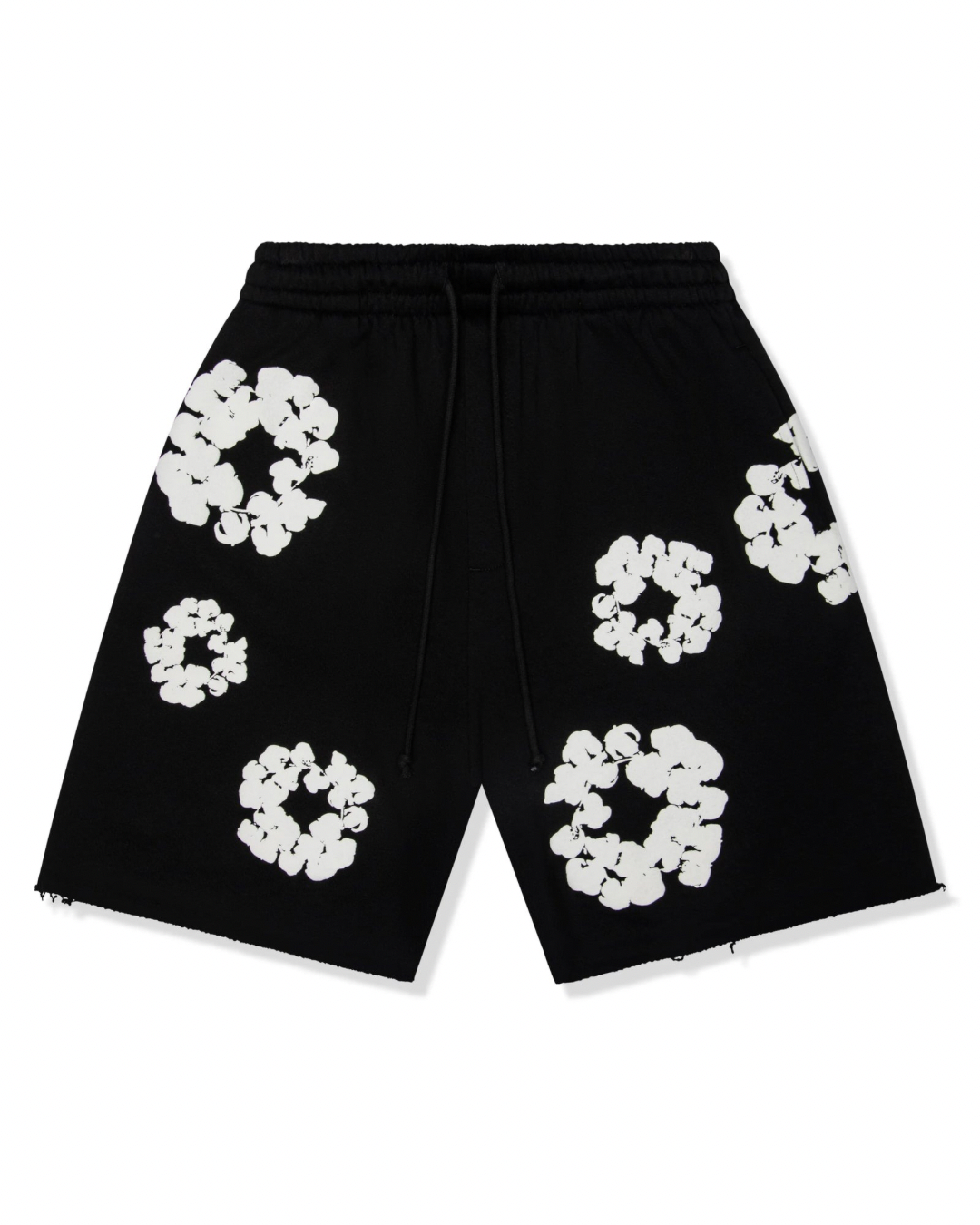 Denim Tear Shorts (Black/White)