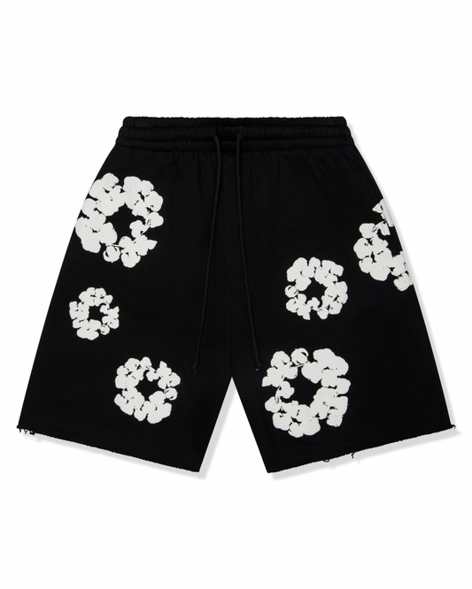 Denim Tear Shorts (Black/White)